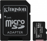    microSDXC 64GB Kingston SDCS2/64GB Canvas Select Plus + adapter